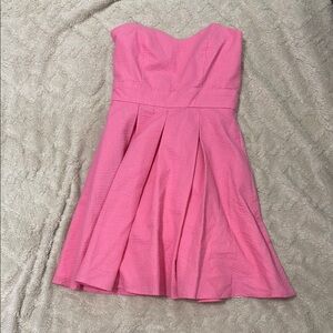 Elegant Pink Strapless Dress
